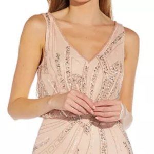 NWT Adrianna Papell Embellished Blouson Gown Sz 14
